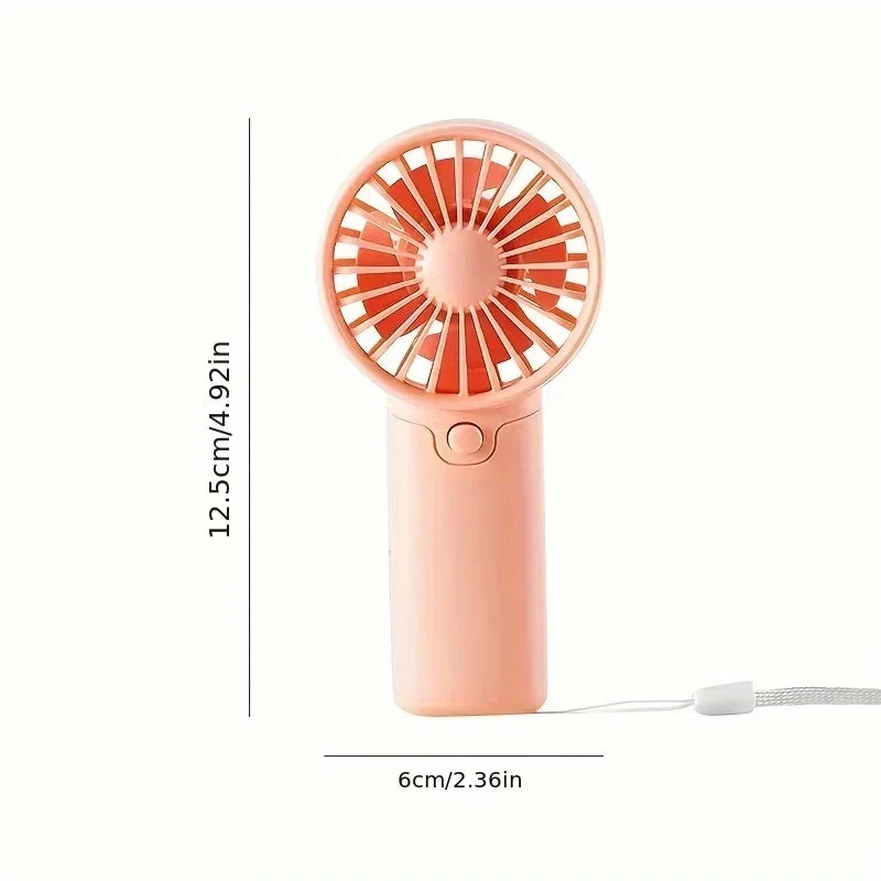 Cute Mini Fan Portable Handheld Fan Lightweight Handy Fan Pocket Size Low Noise Small Electric Fan