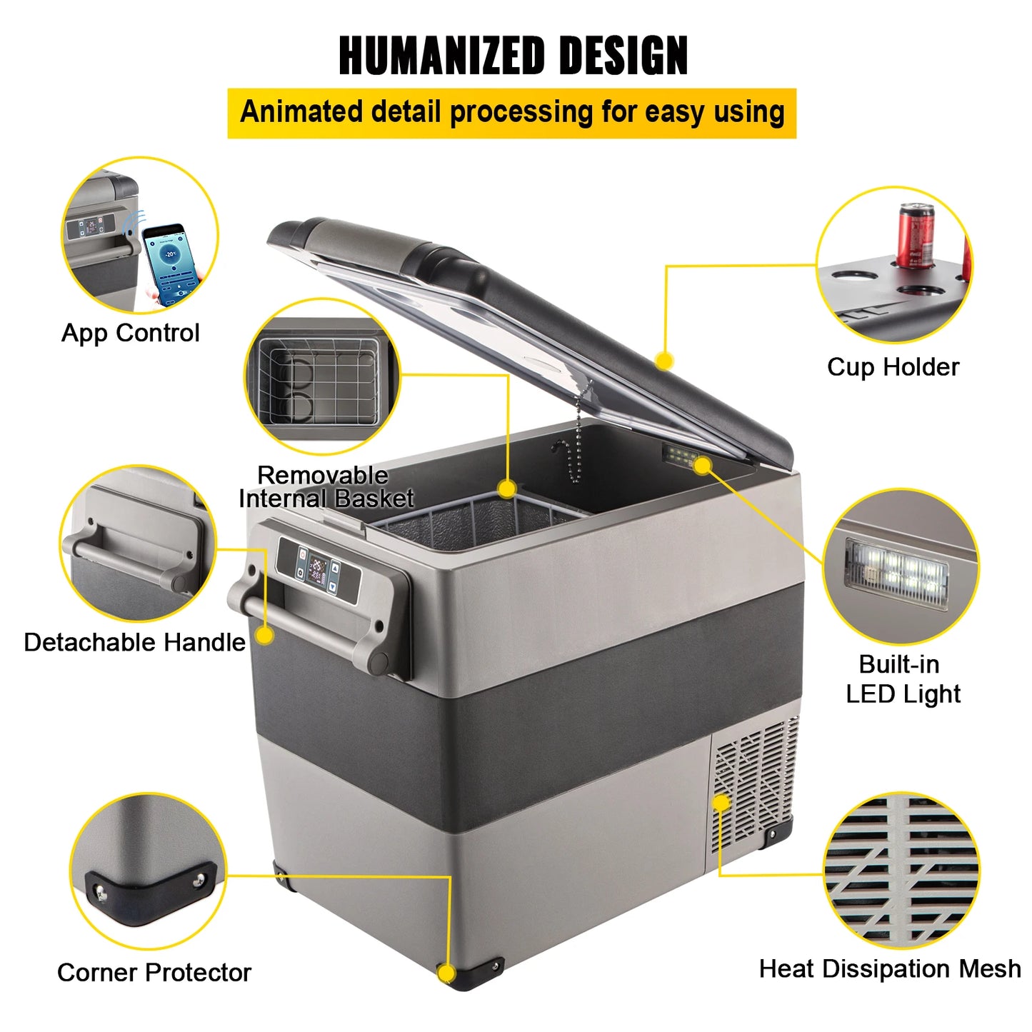 Réfrigérateur de voiture Mini-réfrigérateur Congélateur Compresseur portable Glacière