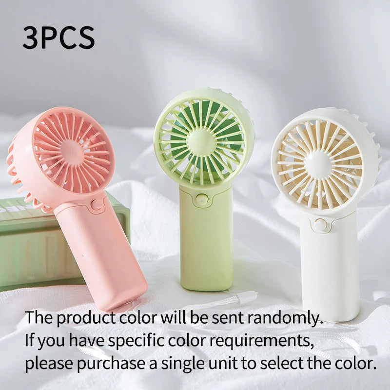 Cute Mini Fan Portable Handheld Fan Lightweight Handy Fan Pocket Size Low Noise Small Electric Fan