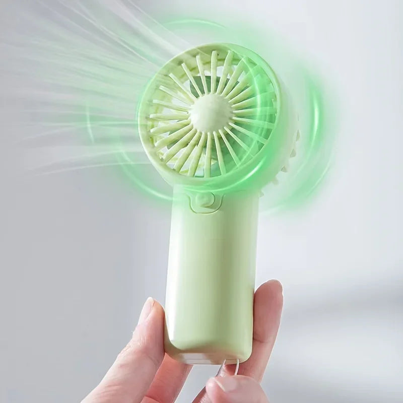 Cute Mini Fan Portable Handheld Fan Lightweight Handy Fan Pocket Size Low Noise Small Electric Fan