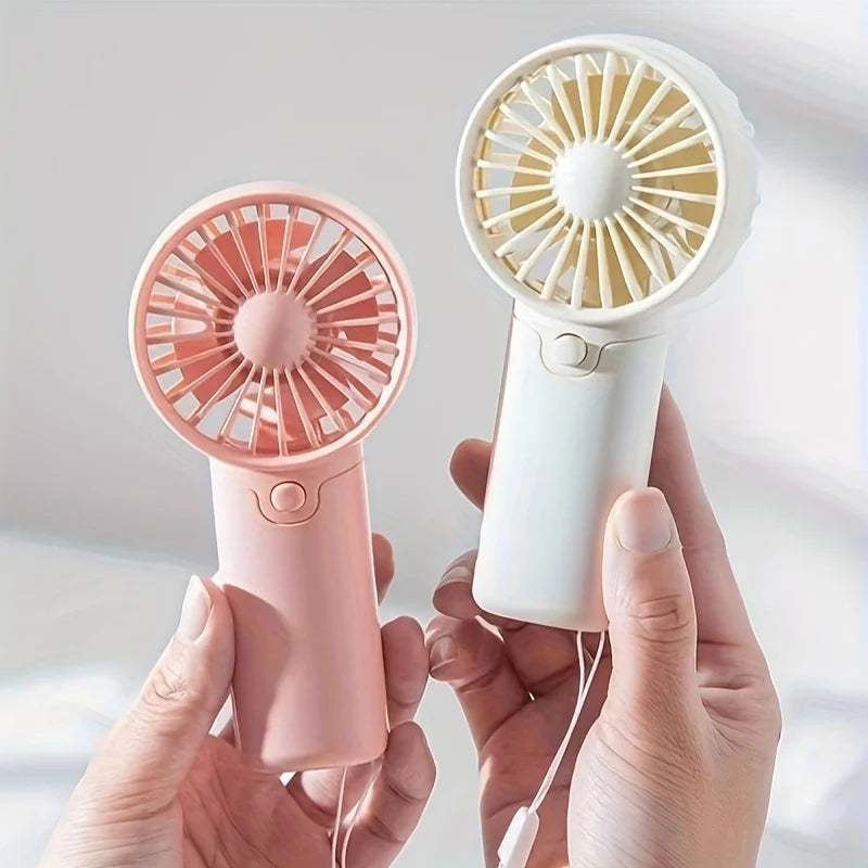 Cute Mini Fan Portable Handheld Fan Lightweight Handy Fan Pocket Size Low Noise Small Electric Fan