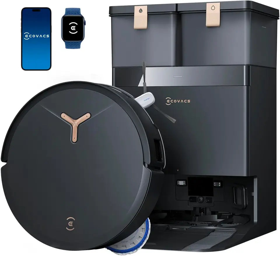 DEEBOT T50 MAX PRO Omni Robot Vacuum and Mop, 18,500Pa Suction, 18mm Auto-Lift, ZeroTangle &TruEdge 2.0, AIVI 3.0 Obstacle Avoid