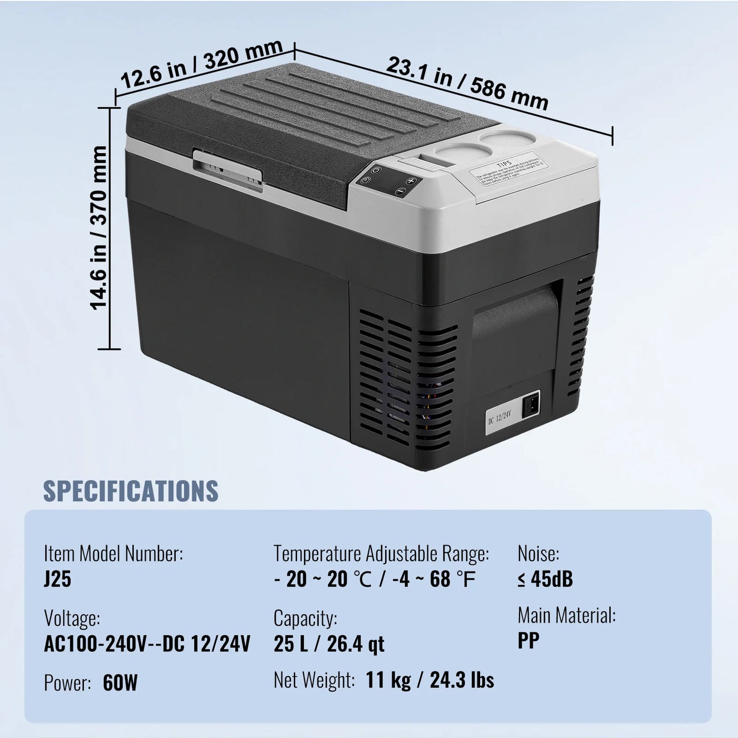 Réfrigérateur de voiture Mini-réfrigérateur Congélateur Compresseur portable Glacière
