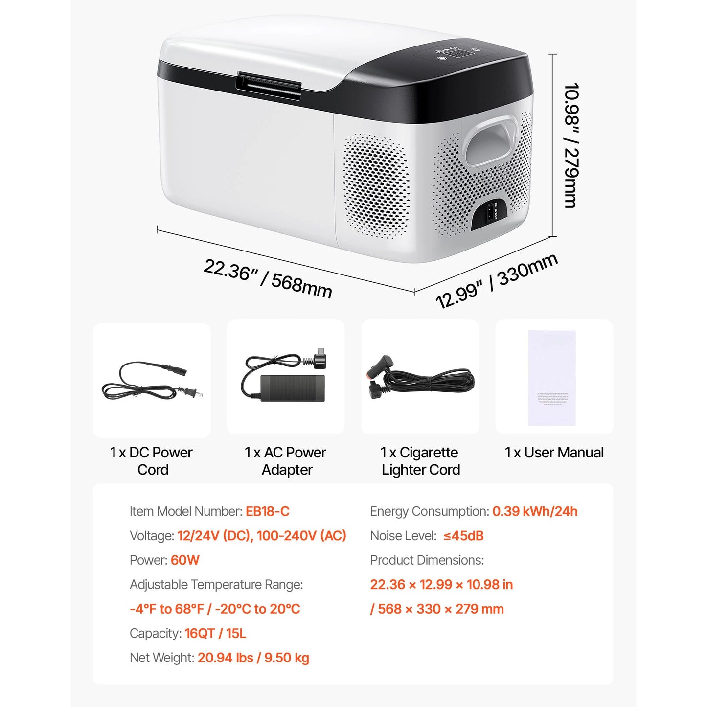 Réfrigérateur de voiture Mini-réfrigérateur Congélateur Compresseur portable Glacière