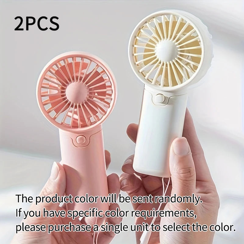 Cute Mini Fan Portable Handheld Fan Lightweight Handy Fan Pocket Size Low Noise Small Electric Fan
