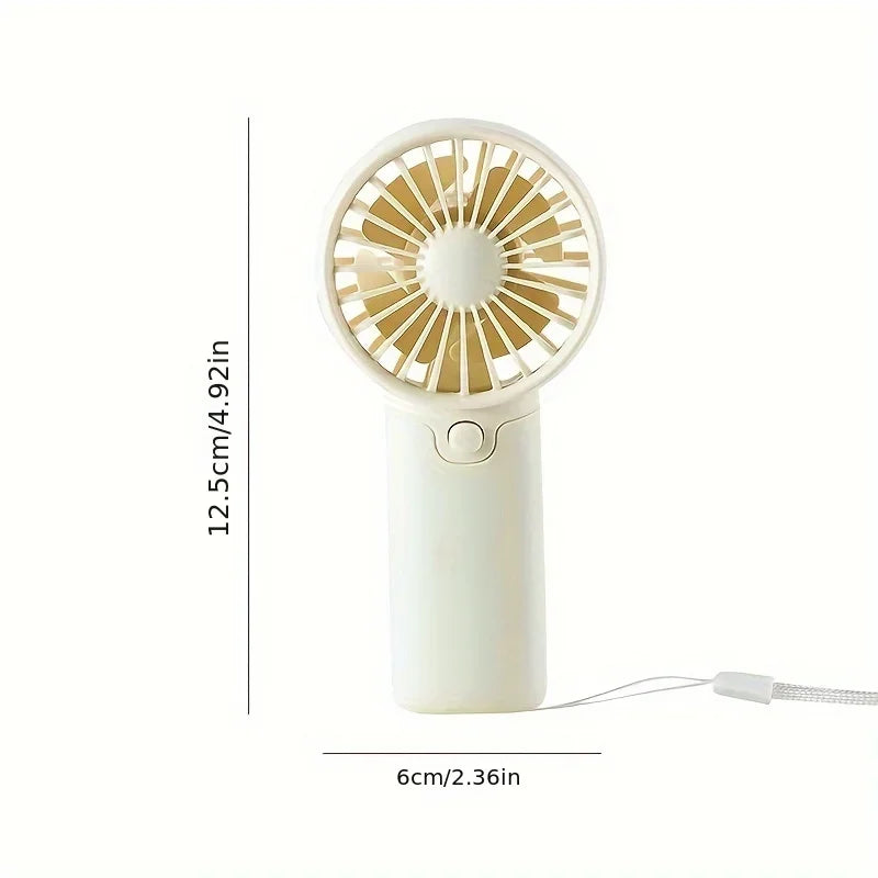 Cute Mini Fan Portable Handheld Fan Lightweight Handy Fan Pocket Size Low Noise Small Electric Fan