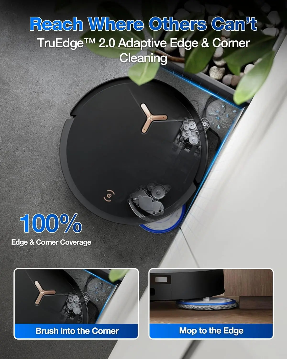 DEEBOT T50 MAX PRO Omni Robot Vacuum and Mop, 18,500Pa Suction, 18mm Auto-Lift, ZeroTangle &TruEdge 2.0, AIVI 3.0 Obstacle Avoid