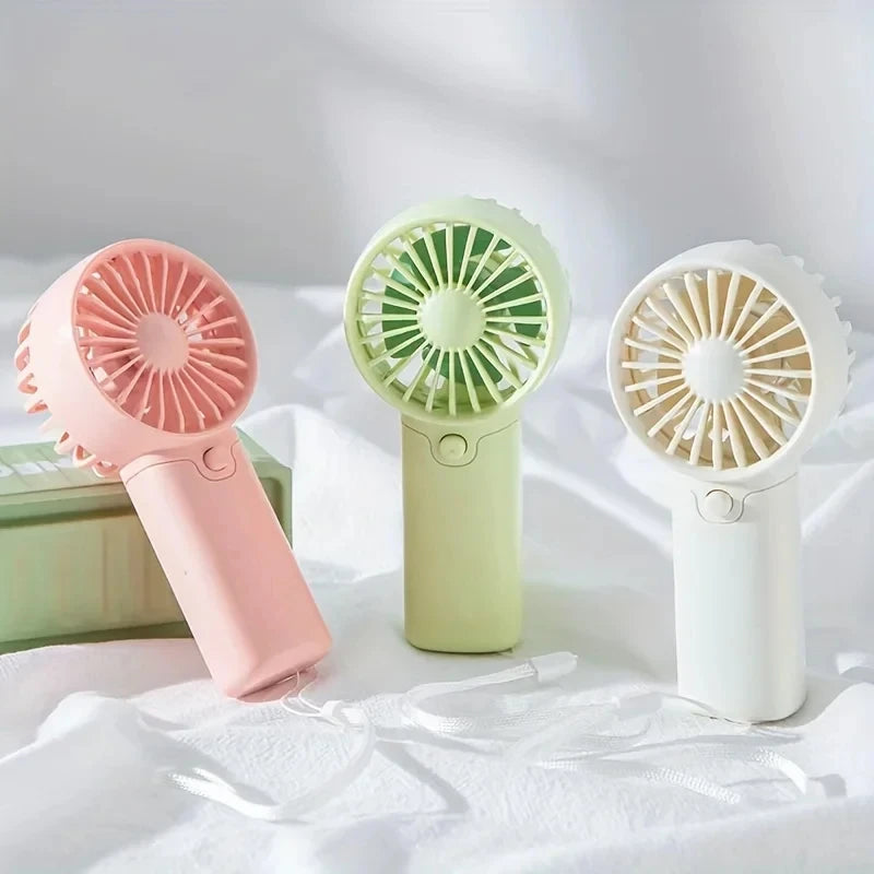 Cute Mini Fan Portable Handheld Fan Lightweight Handy Fan Pocket Size Low Noise Small Electric Fan