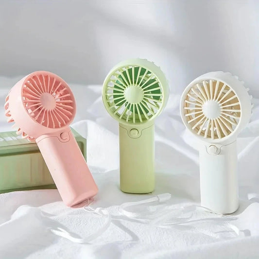 Cute Mini Fan Portable Handheld Fan Lightweight Handy Fan Pocket Size Low Noise Small Electric Fan