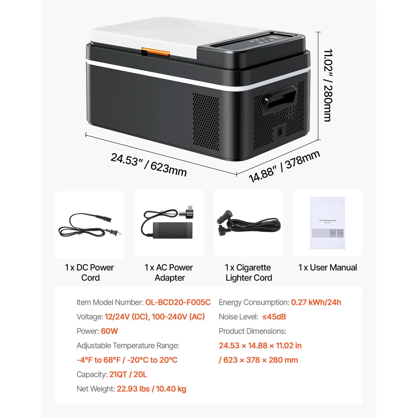 Réfrigérateur de voiture Mini-réfrigérateur Congélateur Compresseur portable Glacière
