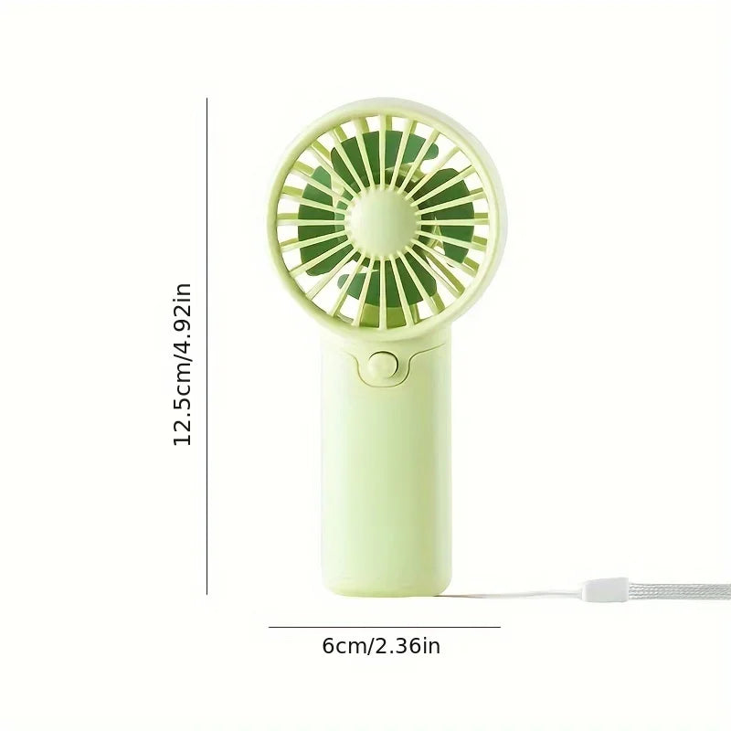 Cute Mini Fan Portable Handheld Fan Lightweight Handy Fan Pocket Size Low Noise Small Electric Fan