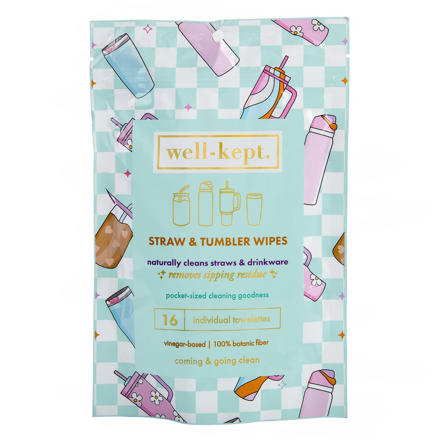 Paille + Lingettes pour gobelets