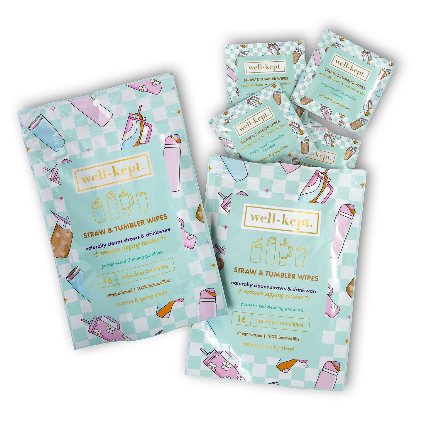 Paille + Lingettes pour gobelets